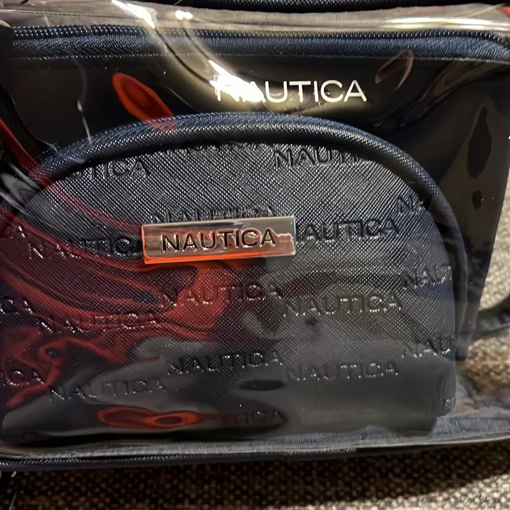 NWT Nautica 3 PC ASSORTED COSMETIC BAG Trio